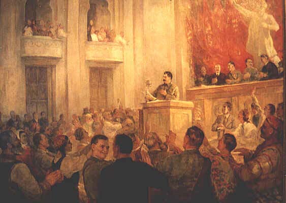 Сталин на съезде